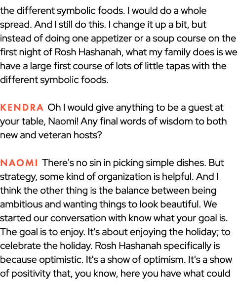the different symbolic foods. I would do a whole spread. And I still do this. I change it up a bit, but instead of do...
